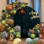 decoratiuni cu baloane botez jungle 2